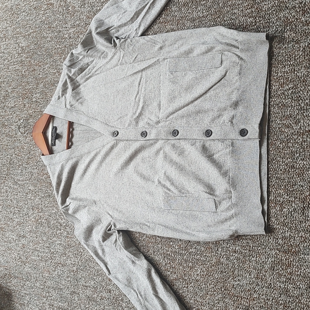 Banana Republic Men's M Cardigan Gray Sweater